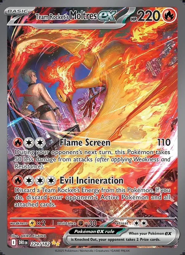 Team Rocket's Moltres ex — Destined Rivals 229/182